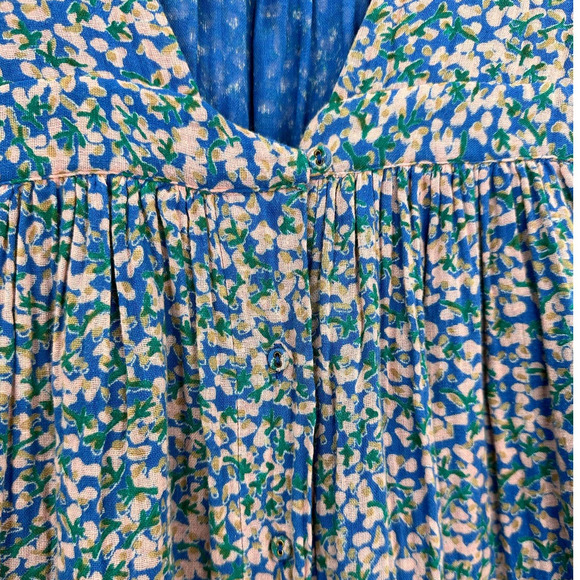 Mirth Pueblo Maxi Caftan Dress Handmade Gauze Cotton Cottagecore size XS - Picture 5 of 11